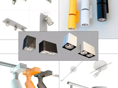Set of lighting 3D model