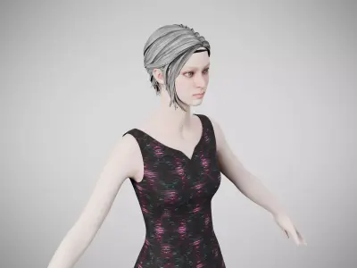 Dress 36 Light Burst Static Low-poly 3D model