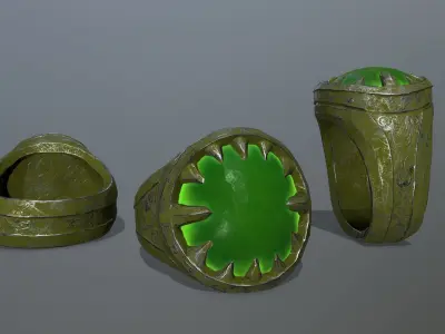 Skull Ring Low-poly 3D model