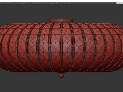 Chandelier Broche Low-poly 3D model