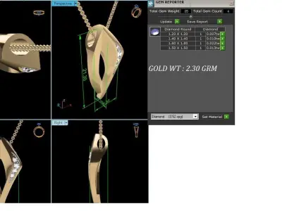 Women Pendants 3dm STL OBJ FBX Render Details 3D print model 11