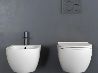 Ceramica Cielo Enjoy Wall-Hung WC Low-poly 3D model