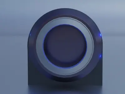 Sci-fi Glowing Battery  Low-poly 3D model