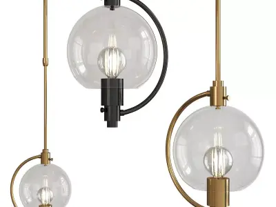 Pluto Pendant Light Low-poly 3D model