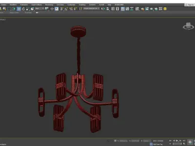 Shaded Chandelier  Low-poly 3D model