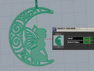 Angel pendant 3D print model