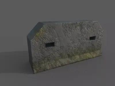 Concrete Barrier Type 8 Low-poly 3D model