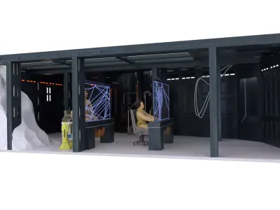 Set 3a Echo Base Control Room 1-18 Scale Kenner Hasbro 3D Model Pack