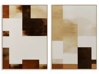 Abstract Painting Frame set 3D model 515