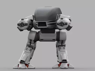 ROBOCOP rigged  -  animated 3D model