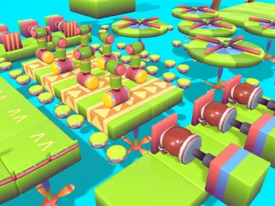 Cute Platformer Asset Pack Low-poly 3D model