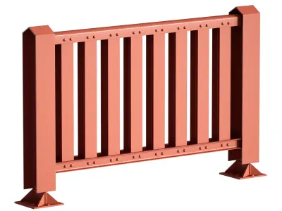 Metal fencing fence 3D model