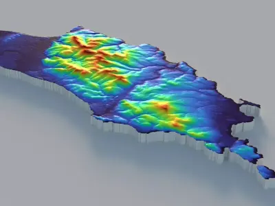 Isle of Man Ellan Vannin Terrain Country 3D model
