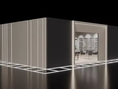 Exhibition Stand 3D model 7