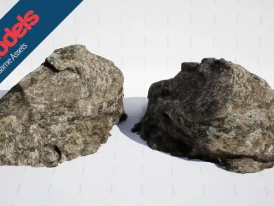 Unimodels Mountain Rocks Vol 1 and 2 Low-poly 3D model