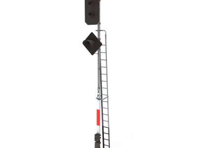 Train Traffic Light 15 3D model
