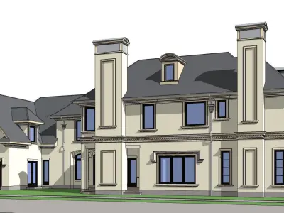 P186-Sketchup 1006 house architecture 3D model