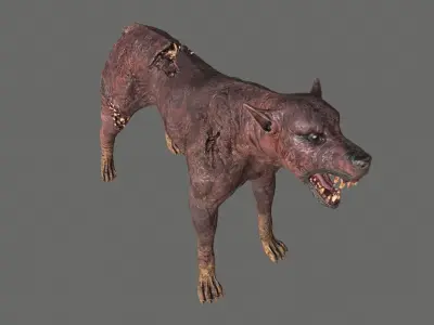 Zombie Dog Low-poly 3D model