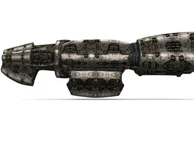 3DRT - Sci-Fi Norad Battleship - Neox Low-poly 3D model