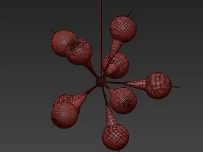 Twelve Globe Limited Edition Chandelier by Fedele Papagni 3D model