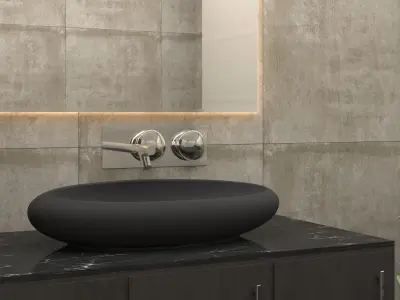 Bathroom Interior Design Scene Free 3D model