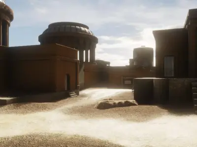 Ancient Cliffside City 3D model