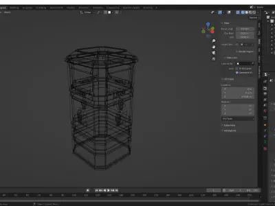 UK Public Bin found in cities or towns in England 3D model