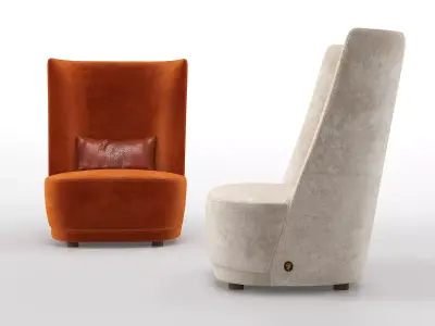 Vivien High Armchair 3D model