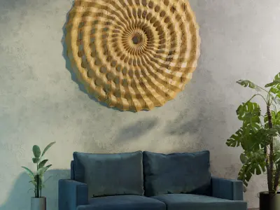 Decorative wall panel 3D print model