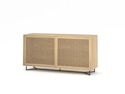 Contemporary Rattan Weave Sideboard - LS201  3D model