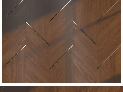 Wall panel 0334-shpon 3D model