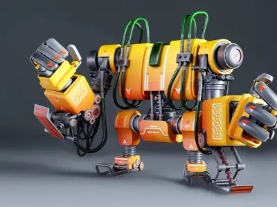 Skatetron-Tutorial Full Process-Plasticity Low-poly 3D model