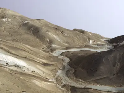 Valley Mountain Rocks Landscape Terrain Desert Cliff PBR 08 Low-poly 3D model