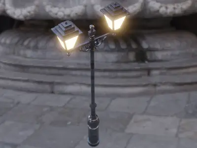 Standing Street Lamp 3D model