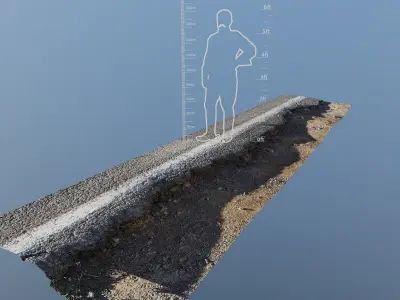 Roadedge photoscanned 3D model