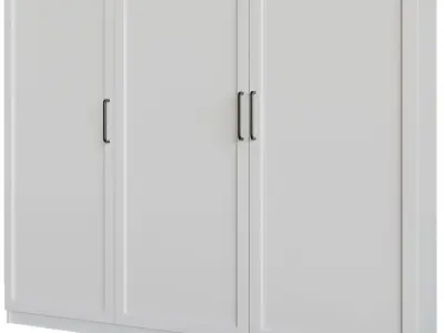 Wardrobe1 wardrobe with three doors 3D model