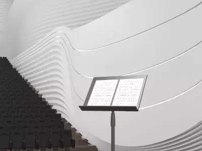 Futuristic Concert Hall Auditorium 3D model