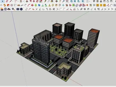CITY 01 Low-poly 3D model