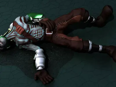 Alien augmented character for Blender version 2 83 1 and later Low-poly 3D model