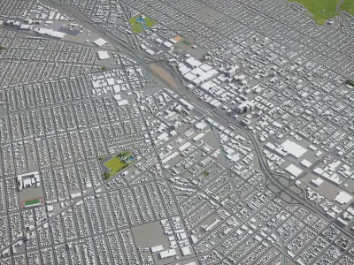Burbank Low-poly 3D model