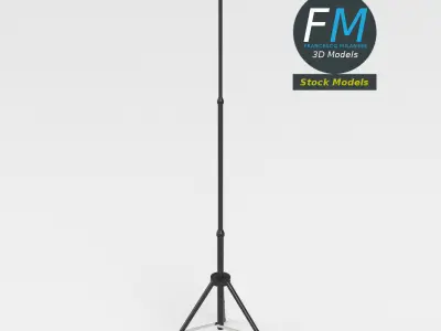 Extendable tripod stand 3 3D model
