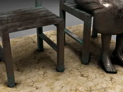 Friedensstatue - Comfort Woman Statue Low-poly 3D model