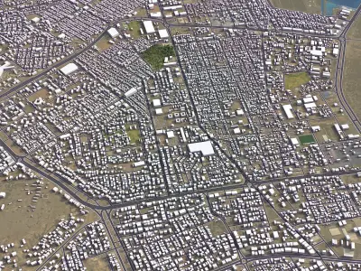 Aden - 3D City Model Low-poly 3D model