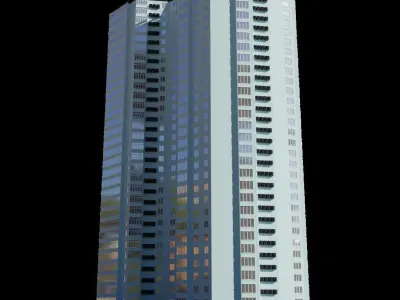 Kyiv left coast style building  3D model