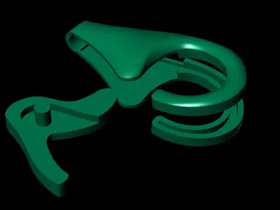 Exquisite Cain Lock Intricately Crafted 3D Jewelry Design 3D print model