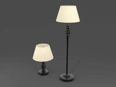 Rigged Lamp Model 3D model