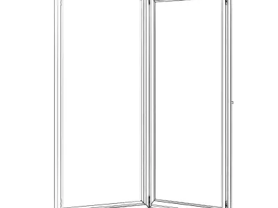 Metal Window 910mm x 1800mm 3D model