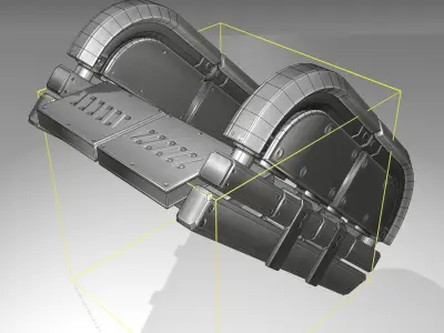 Futuristic Stairs - 31 - Basic Textures Low-poly 3D model