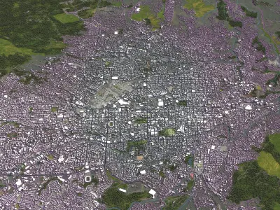 San Salvador - 3D City Topography Terrain 3D Model Pack