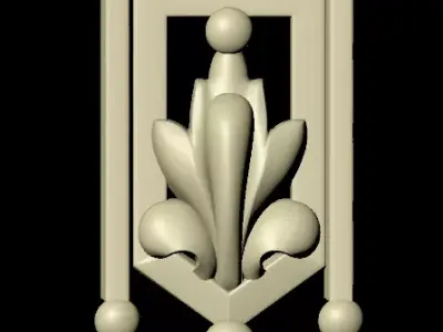 Central decor ornament for furniture Free 3D model 39